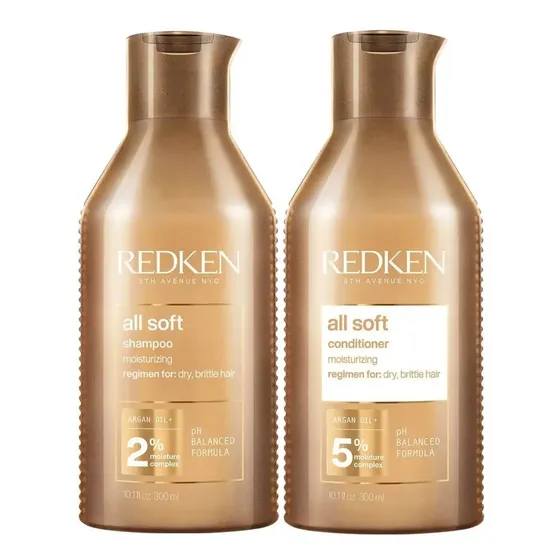 Shampoo Con Aceite De Argán + Acondicionador Redken All Soft | Cuotas sin interés