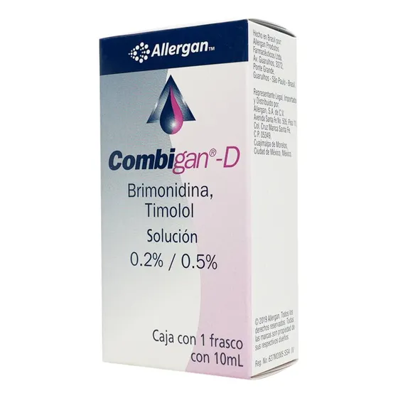 Combigan-d Solución Oftálmica 2 Mg/5 Mg/ml, 1 Frasco Gotero 10 Ml