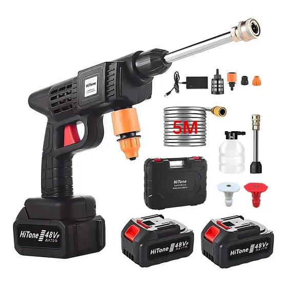 Hidrolavadora eléctrica Hidrolavadora Inalámbrica Herramientas Eléctricas Limpieza pistola para hidrolavadora HiTone HT99 negro