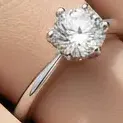 Anel Solitário Prata 925 Moissanite 5mm 0,5ct Noivado Joia — foto 2
