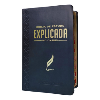 Biblia De Estudo Explicada Com Dicionario Capa Luxo Preta Com Indice Lateral Biblia De Estudo Explicada Com Dicionario Capa Luxo Preta Com Indice Lateral
