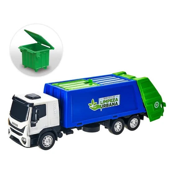 Caminhão Coletor De Lixo Iveco Tector Usual Brinquedo Menino