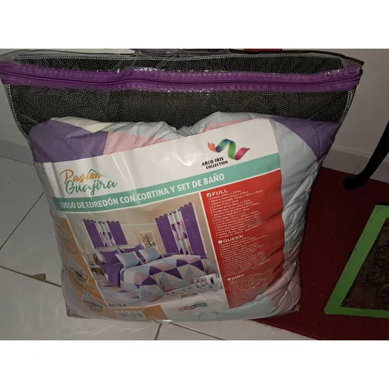 Juego De Edredón Con Cortina Y Set De Baño