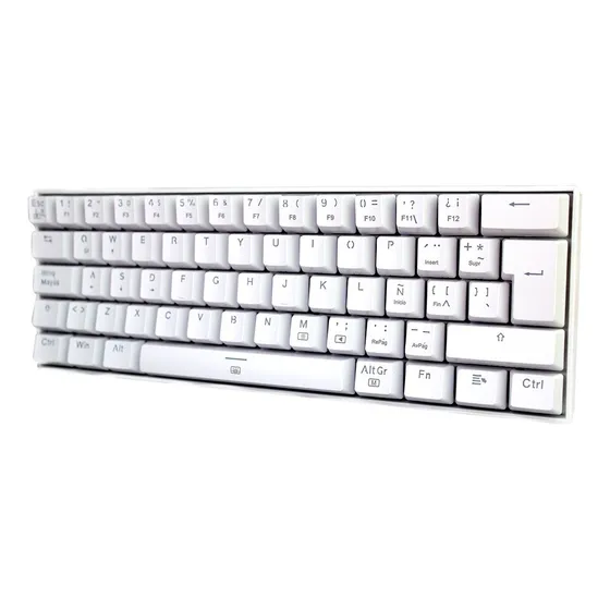 Teclado Mecánico Redragon Dragonborn White K630w-rgb, Brown Switch,español Color del teclado Blanco Idioma Español Latinoamérica