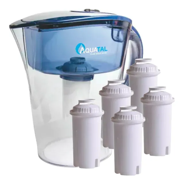 Jarra Purificador Filtro Agua 3.3 L Humma Rose 1 Año Agua Purificada
