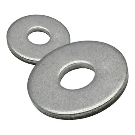 Arruela M8 Aba Larga Din 9021 Inox 304 Polido - 50un