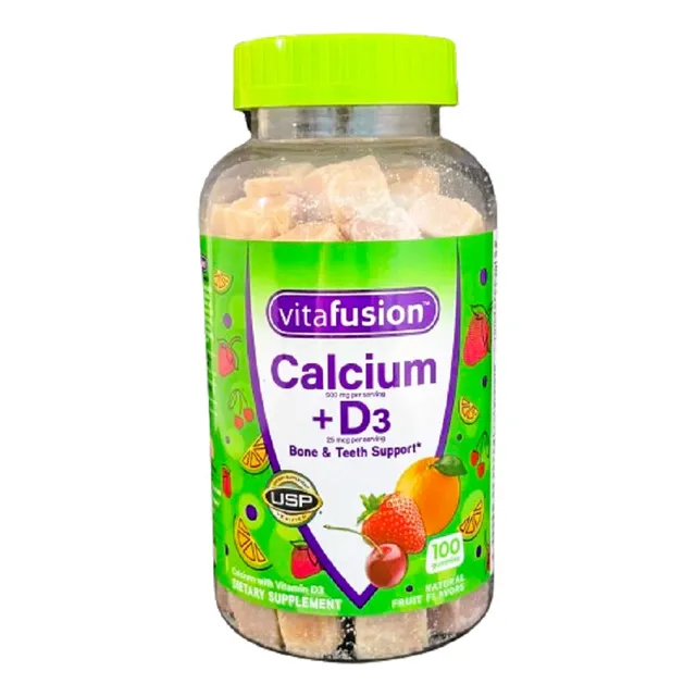 Calcium 500mg + D3 25mcg - 100 Gom. Vitafusion