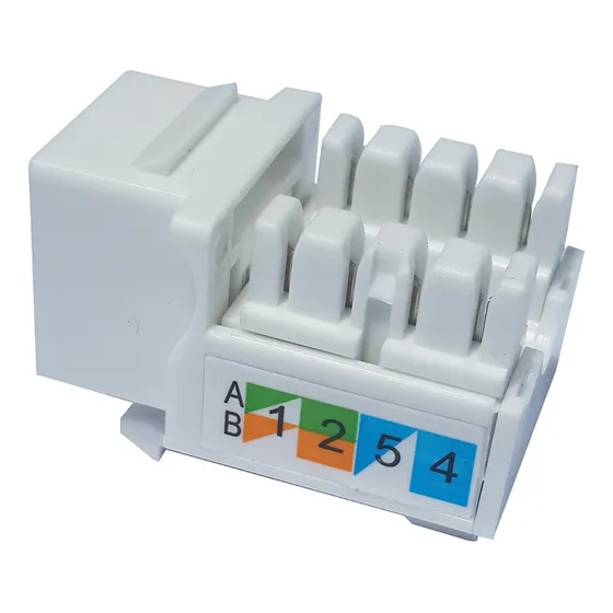 Keystone Jack Coupler Inserto Cat5e Cat 5e Blanco