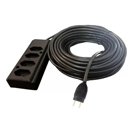 Extensão Elétrica Profissional Pp 2x2,5mm 3tomadas 10m 2vias