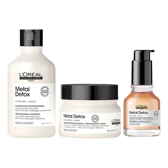 Set Metal Detox Para Pelo Dañado Y Con Color L'oréal Pro