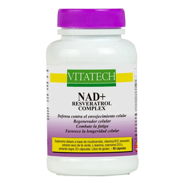Suplemento en cápsulas Vitatech Nad+ Resveratrol Complex X 60 Cápsulas