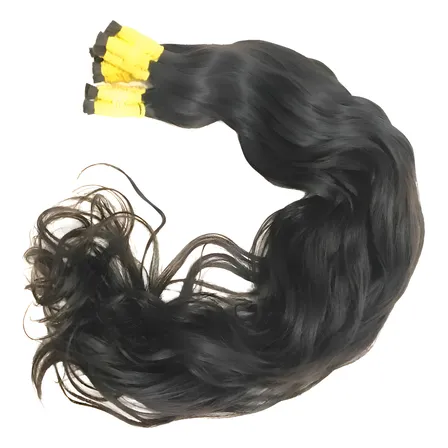 Cabelo Humano 100% Natural Ondulado De 55cm Com 50 Gramas. - Castanho