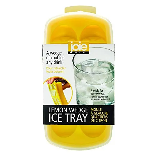 Bandeja Para Hielo Silicona Cuña Limon Color Amarillo