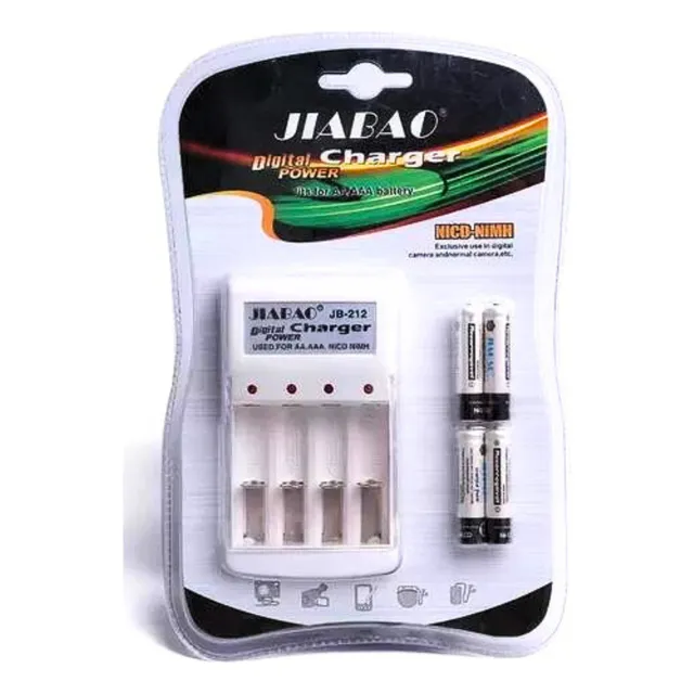 Cargador De Pilas Aa/aaa + 4 Pilas Aaa, Okidoki.