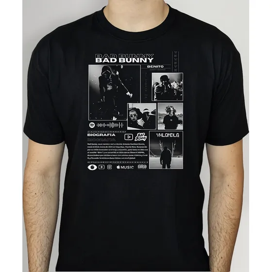 Remera Dtg Algodon Music Artistas Trap Rap Aesthetic Unisex