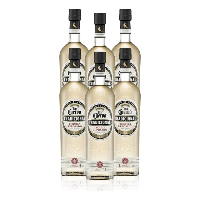 Paquete De 6 Tequila Jose Cuervo Tradicional Reposado 950 Ml