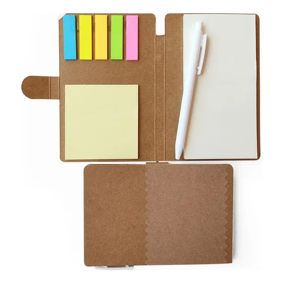 Kit 20 Bloquinhos De Anotação 10x15 Com Caneta E Post It