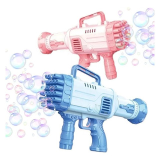 Bazooka Pistola Bubble Machine Con 32 Agujeros De Burbujas Bazooka Pistola Bubble Machine Con 32 Agujeros De Burbujas