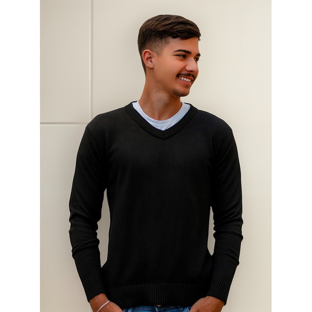 Sueter Masculino Gola V Pullôver Tricot Blusa Frio Casaco Lã Sueter Masculino Gola V Pullôver Tricot Blusa Frio Casaco Lã