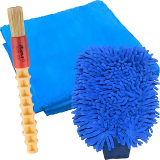 Pano Multiuso 220gsm + Pincel + Luva De Microfibra Tentaculo Cor Sortidos Azul