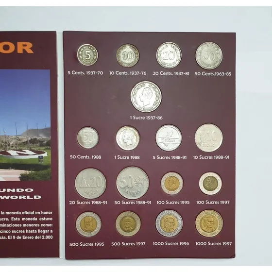 Coleccion Monedas De Ecuador 1937-1997 Sucres + Album