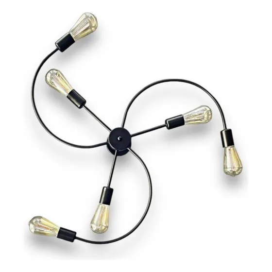 Lampara Colgante Decorativa Para 6 Bombillos E27 Alfa Led