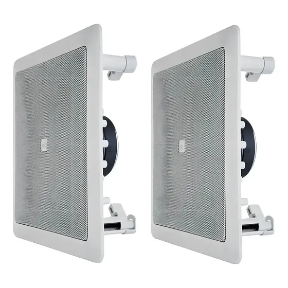 Par De Caixas De Embutir Jbl 6fr1q Arandela Quadrada 25w Rms Cor Branco