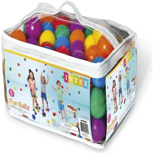 100 Pelotas Plásticas Para Piscinas 8cm Intex 49600np