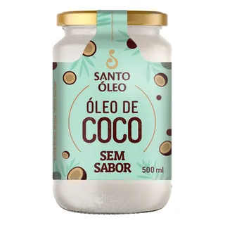 Ăleo De Coco Extra Virgem Sem Sabor 100% Natural 500ml Santo Ăleo Ăleo De Coco Extra Virgem Sem Sabor 100% Natural 500ml Santo Ăleo