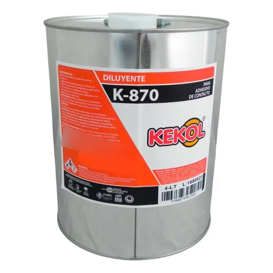 Diluyente Kekol 4 Lts Para Adhesivo De Contacto K-870 Color Transparente