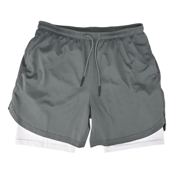 Gimnasio Short Con Licra Deportiva 2 En 1 Hombre Correr