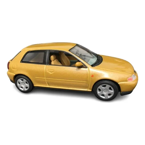 Mini Audi A3 Dourado 2 Portas 1:43 Minichamps 