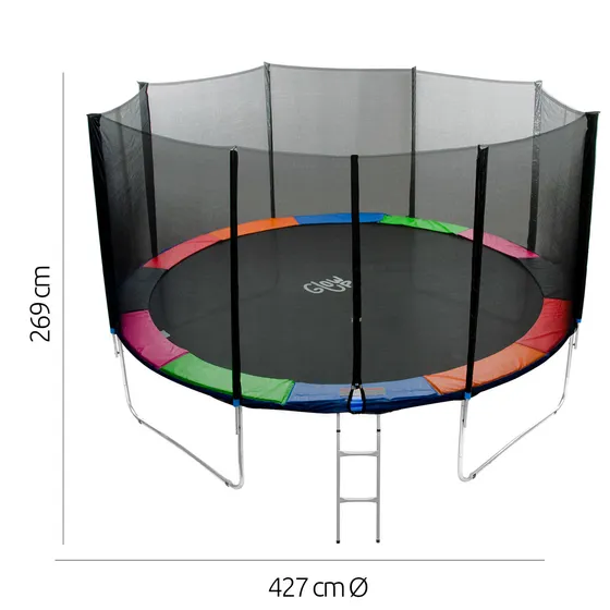 Cama elástica Saltarina 14ft 4.27m GlowUp color negro