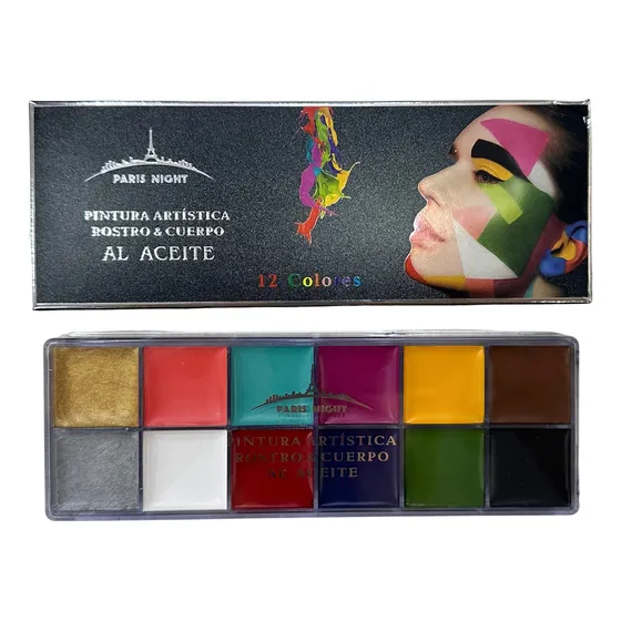 Maquillaje Artistico Profesional 12 Colores Rostro Cuerpo