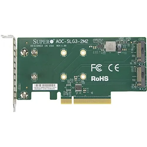Pcie Supermicro Aoc-slg3-2m2 Tarjeta Adicional Para Un Máxim