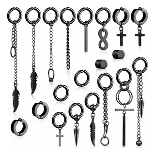 20 Piezas Aretes Falsos Piercing Hombre Mujer Arracadas Set 20 Piezas Aretes Falsos Piercing Hombre Mujer Arracadas Set