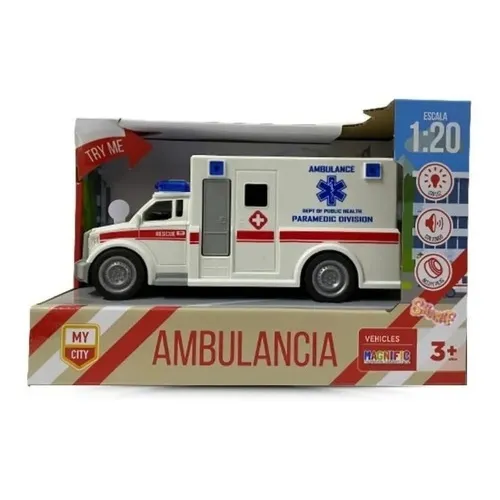 Ambulancia Luz Sonido 4001 Magnific Color Blanco