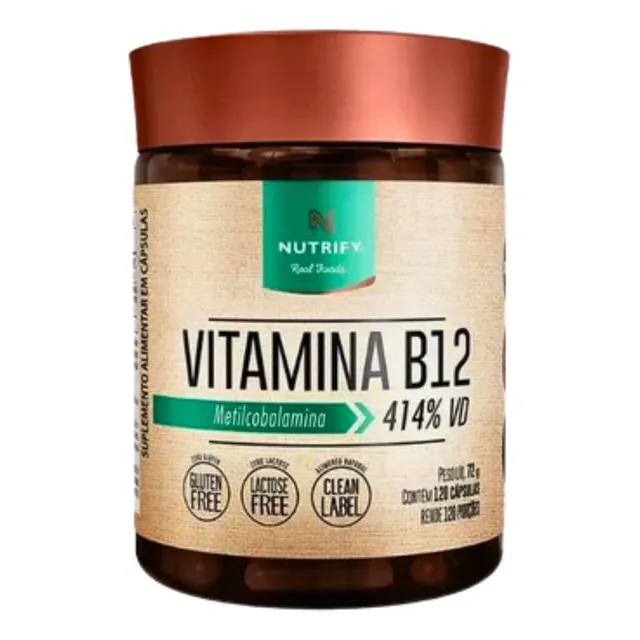 Vitamina B12 Metilcobalamina 414% Vd 120 Caps Nutrify