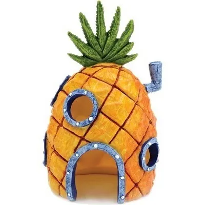 Penn Plax Adorno Resina Casa De Bob Esponja  , 14 Cms