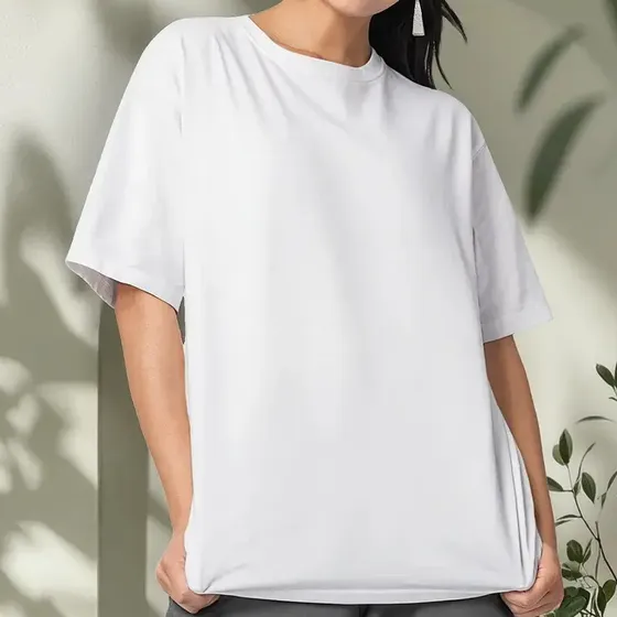 Polera 100% Algodon Basica Manga Corta Para Estampar
