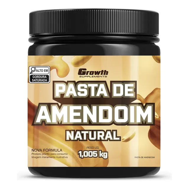 Pasta De Amendoim Integral Torrado 1kg Growth Supplements