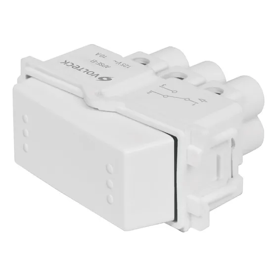 Interruptor De 3 Vías, Línea Italiana, Color Blanco Volteck