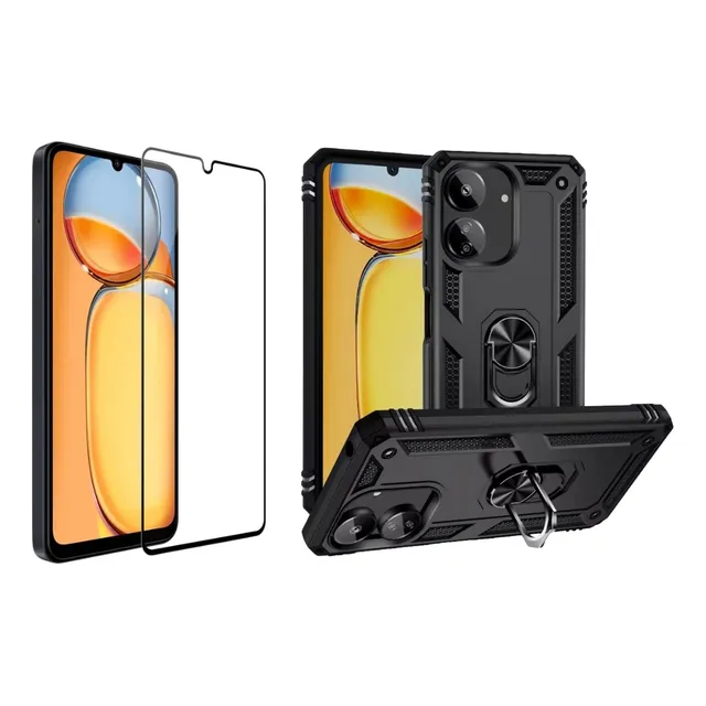 Funda Anillo + Templado Compatible Cn Xiaomi Redmi 13c 4g 5g