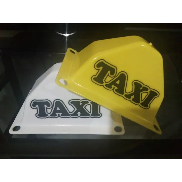 Casco Aviso Taxi Pequeño  Amarillo/blanco