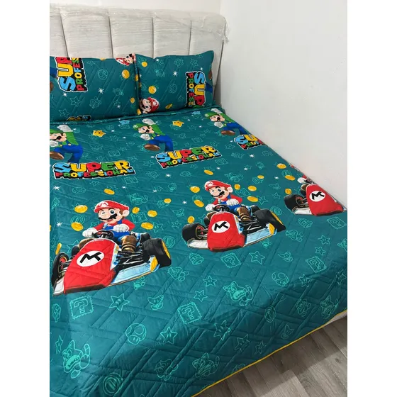 Colcha Termosellada Infantil Niño Y Niña Cama Semidoble 3pzs