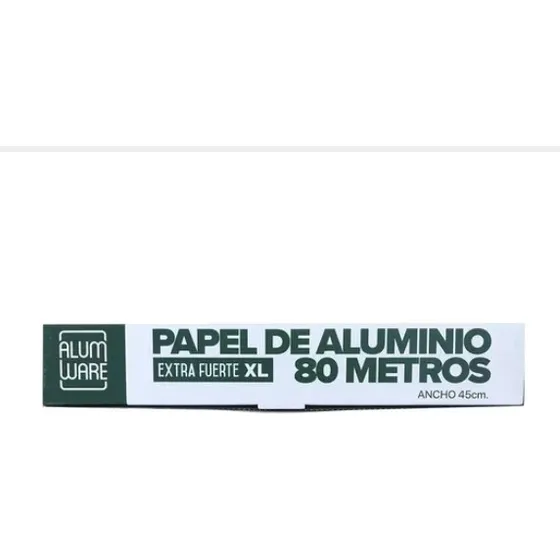Papel Aluminio Institucional Extra Fuerte Alumware 80mtr