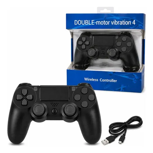 Controle Sem Fio Preto Para Ps4 Double Motor Wireless Blackone