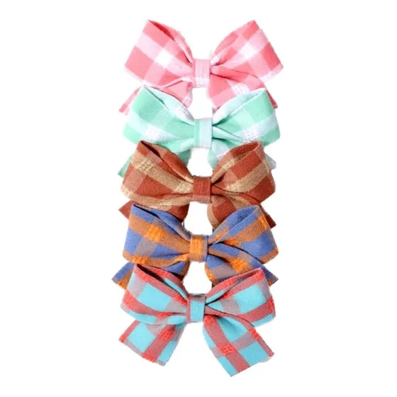 Set X5 Moñas Para Pelo Horquillas Para Niñas Varios Diseños