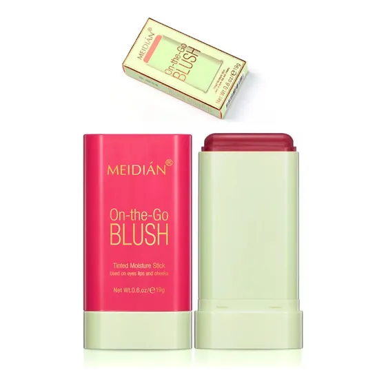 Blush Bastão Multiuso Boca Sombra Blush 3 Cores Impermeável Tom Da Maquiagem Hot Red