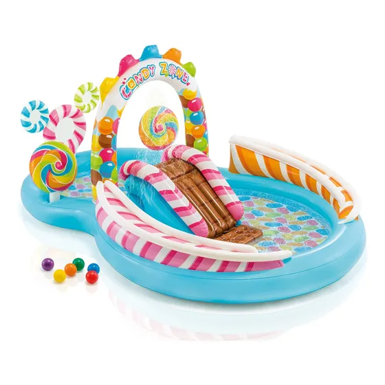 Piscina Infantil Centro De Juego Con Tobogan Intex